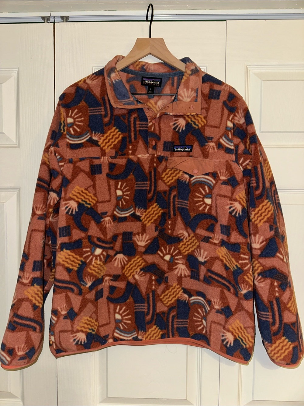 RARE Patagonia Synchilla Snap-T Fleece Pullover Canyon Block